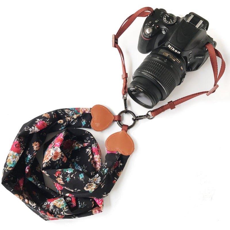 Alled Camera Neck Shoulder Belt Strap, Chevron Scarf Vintage Print Soft Coloful Camera Straps for Women/Men for DSLR/SLR - Image 3